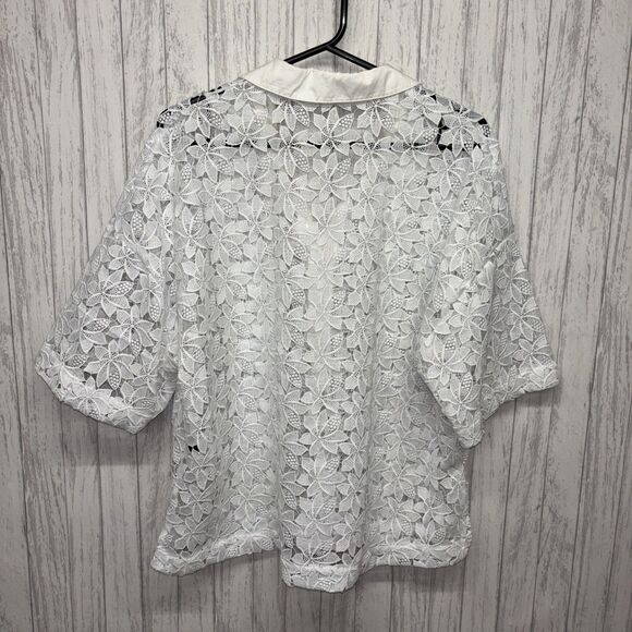 Womens Size M Kate Spade Lace Top White EUC - Picture 6 of 6